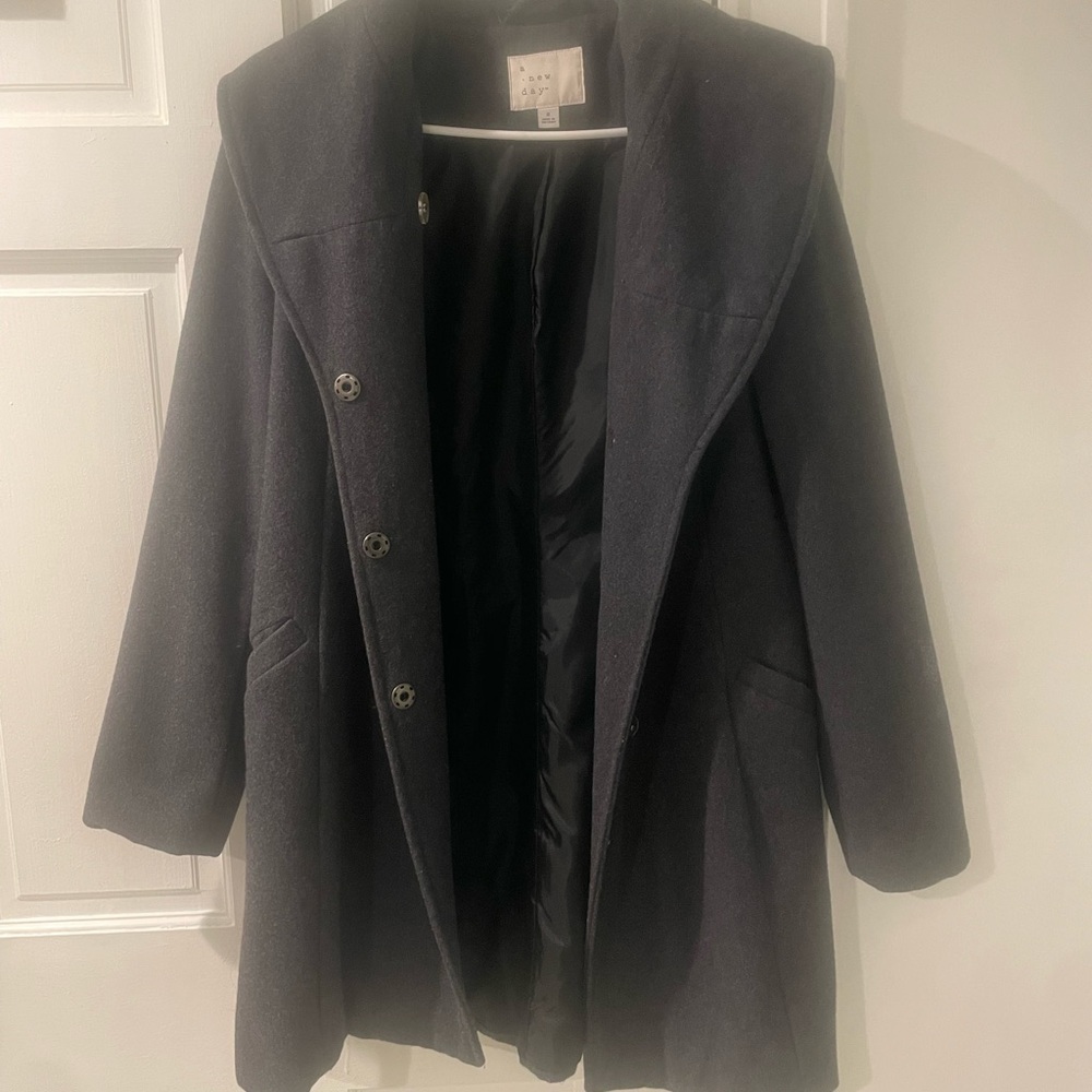 a new day Women's Black Pea Coat